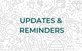  update and reminders